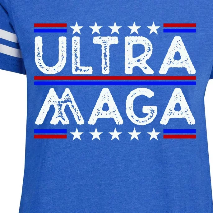 Ultra MAGA Retro Enza Ladies Jersey Football T-Shirt