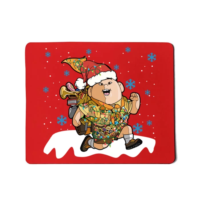 Up Movie Russell Christmas Light Up Russell Christmas Russell Mousepad