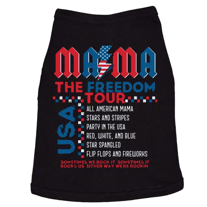 Usa Mom Retro American Independence Day 1776 Doggie Tank