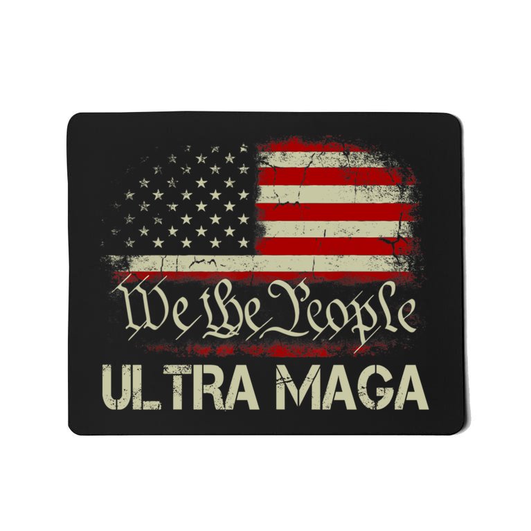 We The People Ultra MAGA Shirt Funny Anti Biden US Flag Pro Trump Trendy Mousepad
