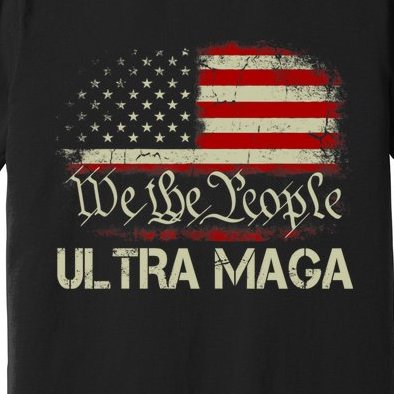 We The People Ultra MAGA Shirt Funny Anti Biden US Flag Pro Trump Trendy Premium T-Shirt