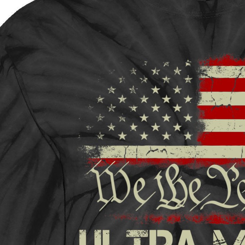 We The People Ultra MAGA Shirt Funny Anti Biden US Flag Pro Trump 2024 Tie-Dye Long Sleeve Shirt