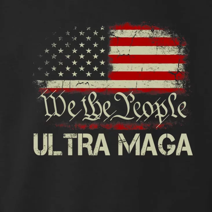 We The People Ultra MAGA Shirt Funny Anti Biden US Flag Pro Trump 2024 Toddler Hoodie