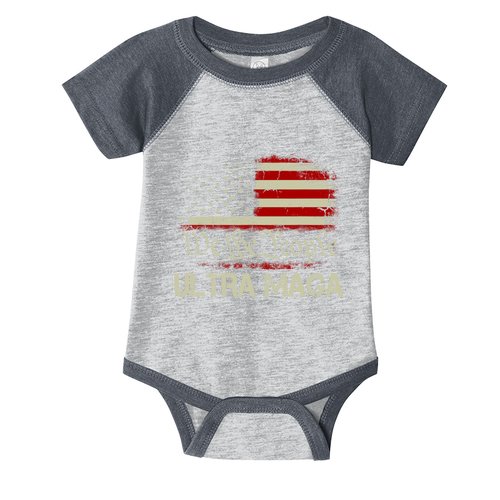 We The People Ultra MAGA Shirt Funny Anti Biden US Flag Pro Trump 2024 Infant Baby Jersey Bodysuit