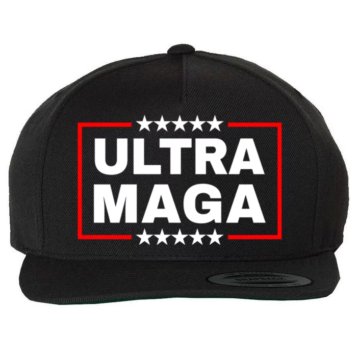 Trump 2024 Ultra MAGA Maga King Wool Snapback Cap