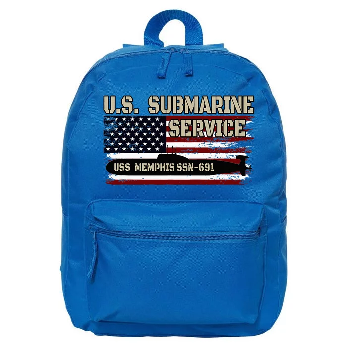 Uss Memphis Ssn691 Submarine Veterans Day FatherS Day 16 in Basic Backpack