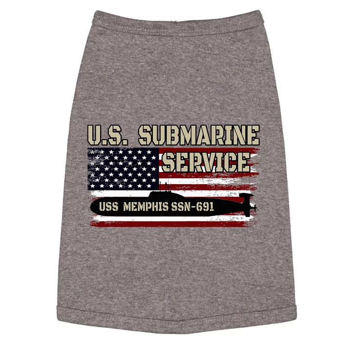 Uss Memphis Ssn691 Submarine Veterans Day FatherS Day Doggie Tank