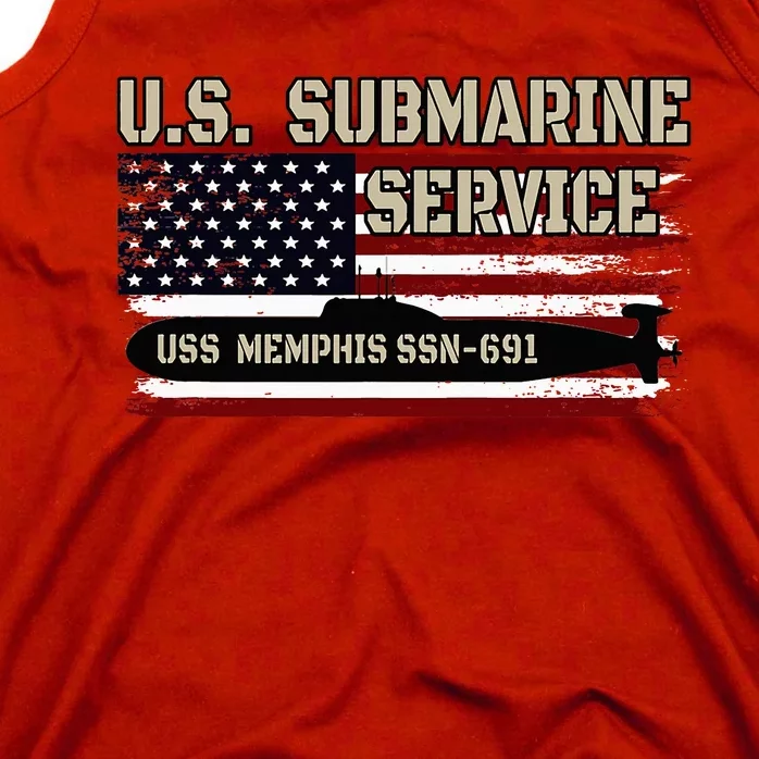 Uss Memphis Ssn691 Submarine Veterans Day FatherS Day Tank Top