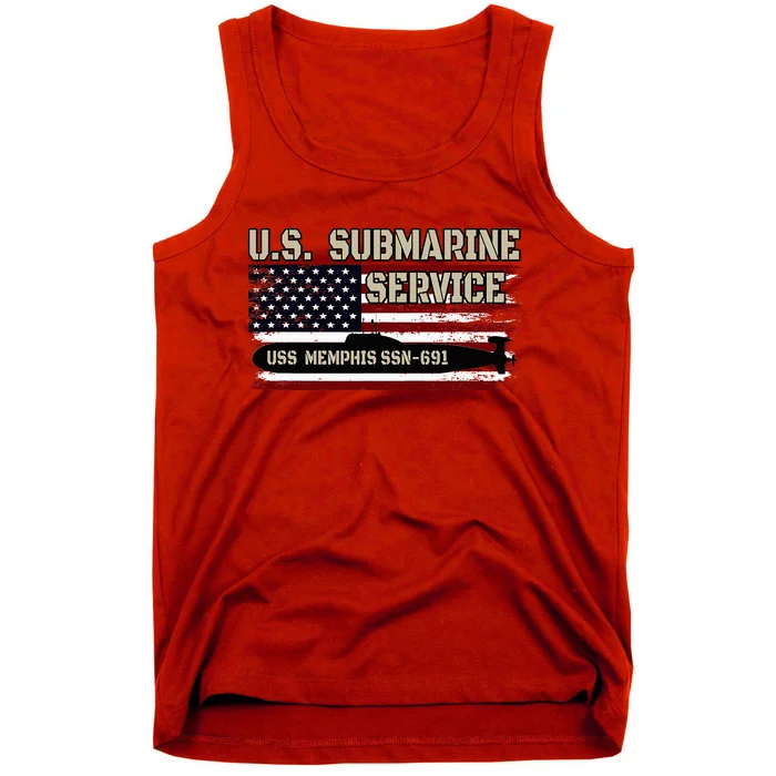 Uss Memphis Ssn691 Submarine Veterans Day FatherS Day Tank Top