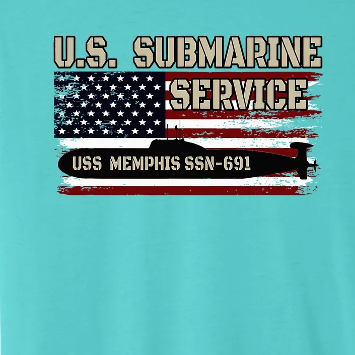 Uss Memphis Ssn691 Submarine Veterans Day FatherS Day ChromaSoft Performance T-Shirt