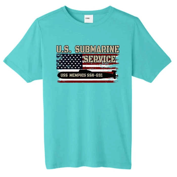 Uss Memphis Ssn691 Submarine Veterans Day FatherS Day ChromaSoft Performance T-Shirt