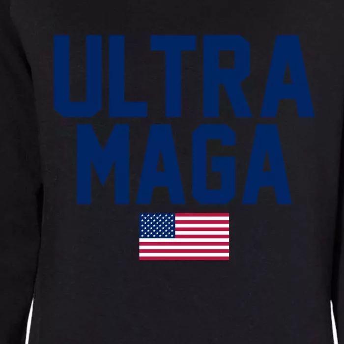 Ultra MAGA Shirt Maga King Funny Anti Biden American Flag Pro Trump Trendy Womens California Wash Sweatshirt