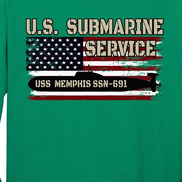 Uss Memphis Ssn691 Submarine Veterans Day FatherS Day Long Sleeve Shirt