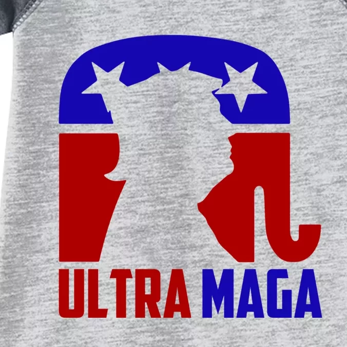 Ultra MAGA Shirt Pro Trump Funny Anti Biden Republican Gift Infant Baby Jersey Bodysuit