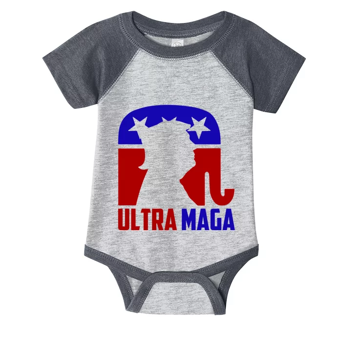 Ultra MAGA Shirt Pro Trump Funny Anti Biden Republican Gift Infant Baby Jersey Bodysuit