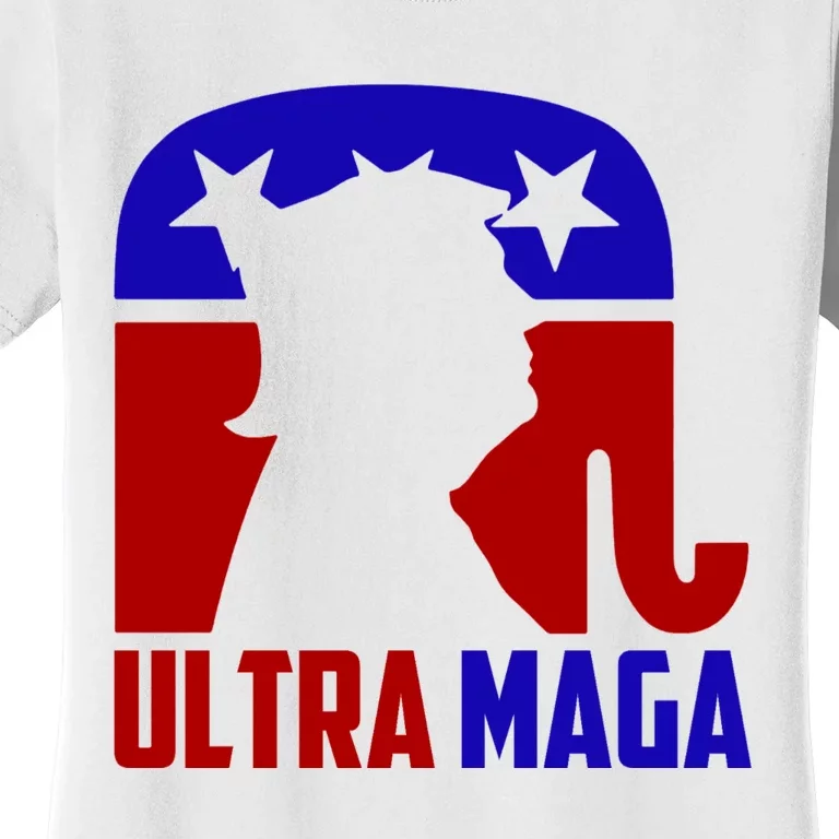 Ultra MAGA Shirt Pro Trump Funny Anti Biden Republican Gift Women's T-Shirt