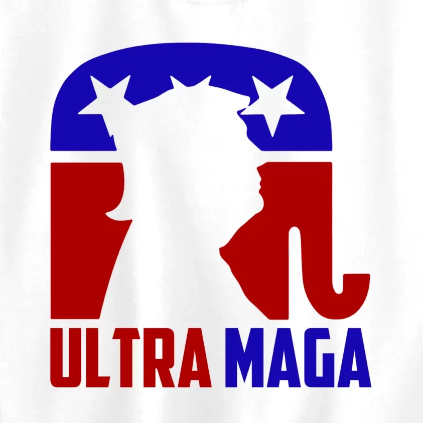 Ultra MAGA Shirt Pro Trump Funny Anti Biden Republican Gift Kids Sweatshirt