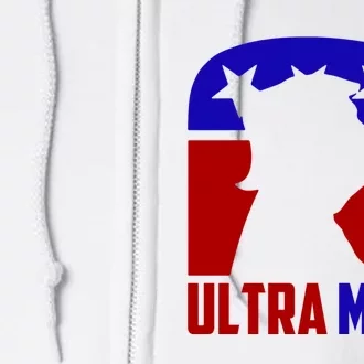 Ultra MAGA Shirt Pro Trump Funny Anti Biden Republican Gift Full Zip Hoodie