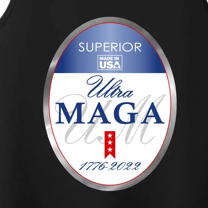 Ultra MAGA Superior 1776 2022 Parody Trump 2024 Anti Biden Performance Tank