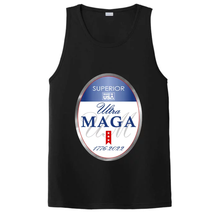 Ultra MAGA Superior 1776 2022 Parody Trump 2024 Anti Biden Performance Tank