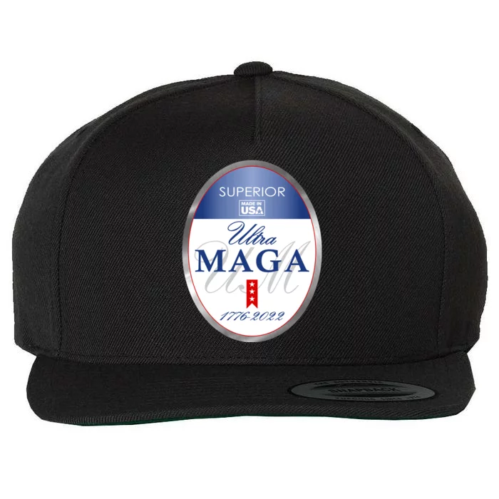 Ultra MAGA Superior 1776 2022 Parody Trump 2024 Anti Biden Wool Snapback Cap