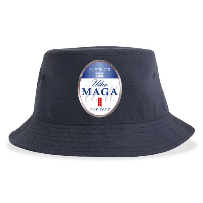 Ultra MAGA Superior 1776 2022 Parody Trump 2024 Anti Biden Sustainable Bucket Hat