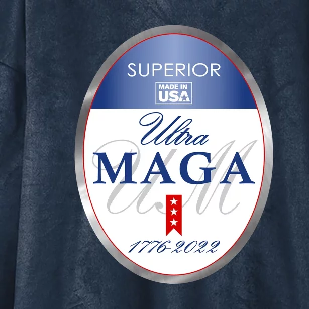 Ultra MAGA Superior 1776 2022 Parody Trump 2024 Anti Biden Hooded Wearable Blanket