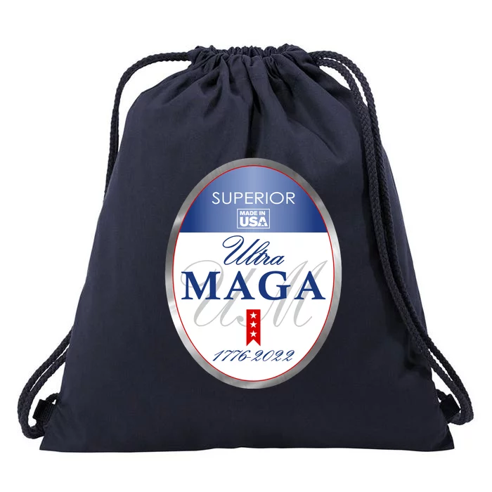 Ultra MAGA Superior 1776 2022 Parody Trump 2024 Anti Biden Drawstring Bag