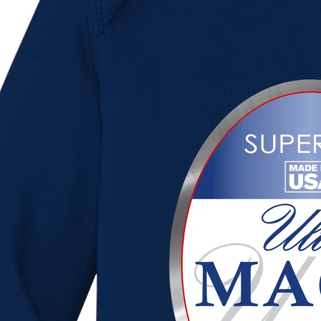 Ultra MAGA Superior 1776 2022 Parody Trump 2024 Anti Biden Baby Long Sleeve Bodysuit