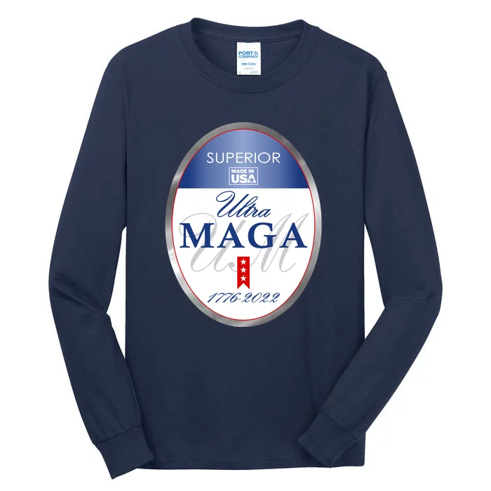 Ultra MAGA Superior 1776 2022 Parody Trump 2024 Anti Biden Tall Long Sleeve T-Shirt