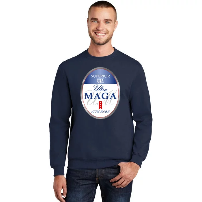 Ultra MAGA Superior 1776 2022 Parody Trump 2024 Anti Biden Tall Sweatshirt