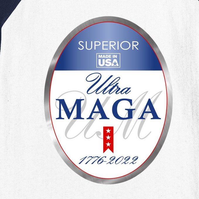 Ultra MAGA Superior 1776 2022 Parody Trump 2024 Anti Biden Baseball Sleeve Shirt
