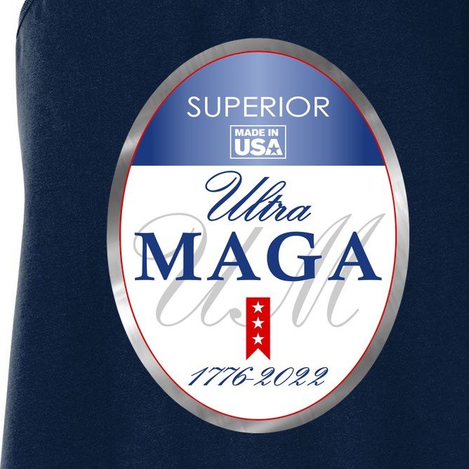 Ultra MAGA Superior 1776 2022 Parody Trump 2024 Anti Biden Women's Racerback Tank