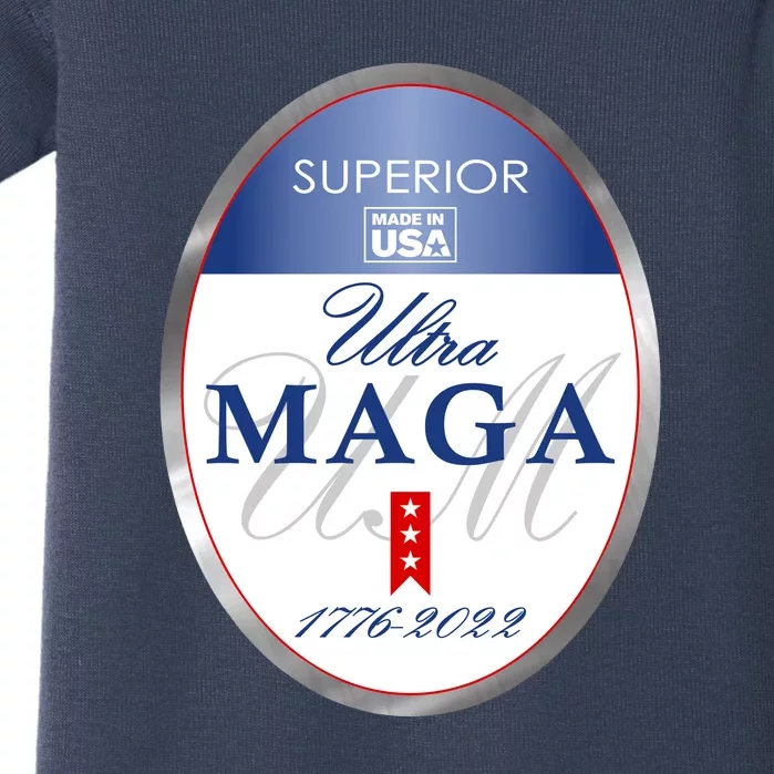 Ultra MAGA Superior 1776 2022 Parody Trump 2024 Anti Biden Baby Bodysuit