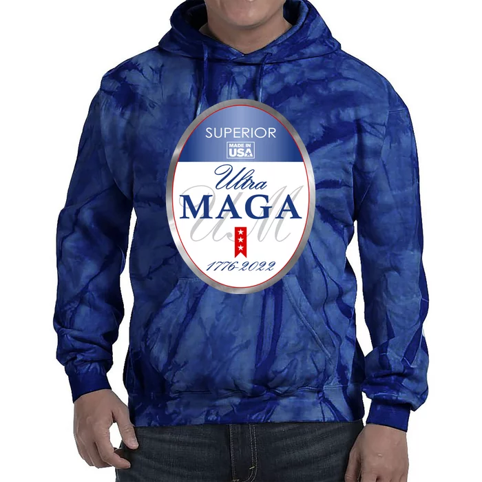 Ultra MAGA Superior 1776 2022 Parody Trump 2024 Anti Biden Tie Dye Hoodie