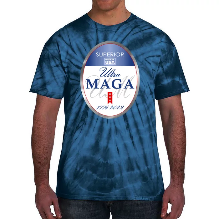 Ultra MAGA Superior 1776 2022 Parody Trump 2024 Anti Biden Tie-Dye T-Shirt