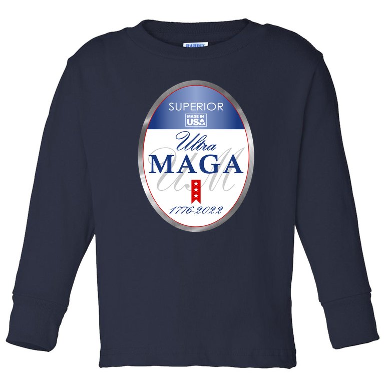 Ultra MAGA Superior 1776 2022 Parody Trump 2024 Anti Biden Toddler Long Sleeve Shirt