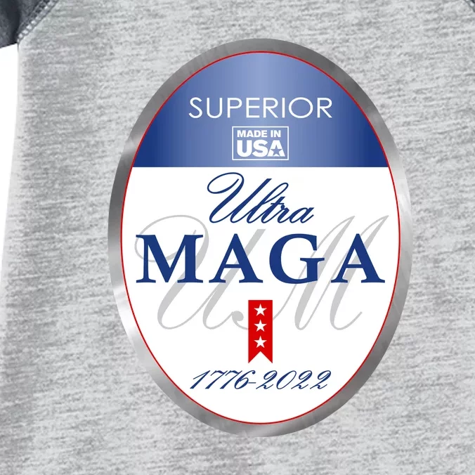 Ultra MAGA Superior 1776 2022 Parody Trump 2024 Anti Biden Infant Baby Jersey Bodysuit