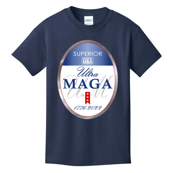 Ultra MAGA Superior 1776 2022 Parody Trump 2024 Anti Biden Kids T-Shirt
