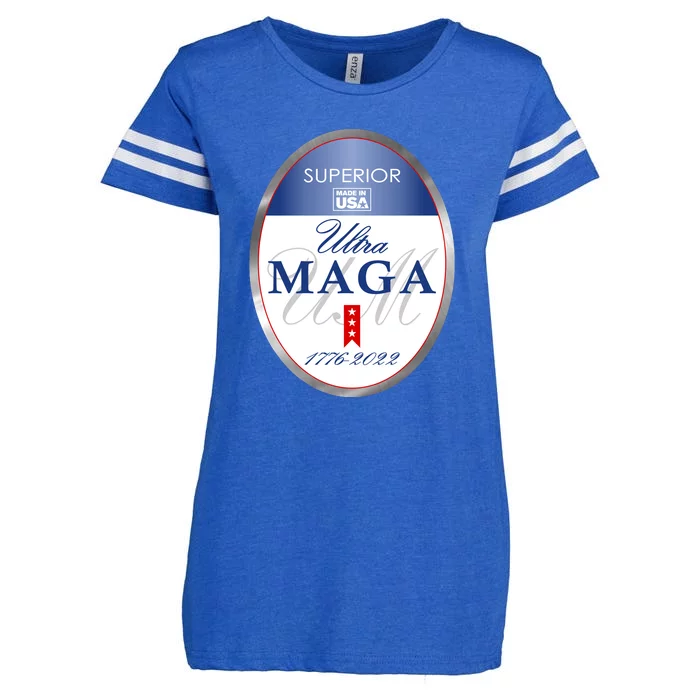 Ultra MAGA Superior 1776 2022 Parody Trump 2024 Anti Biden Enza Ladies Jersey Football T-Shirt