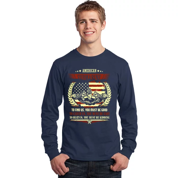 US Military Submarine Gift For A Veteran Submariner Tall Long Sleeve T-Shirt