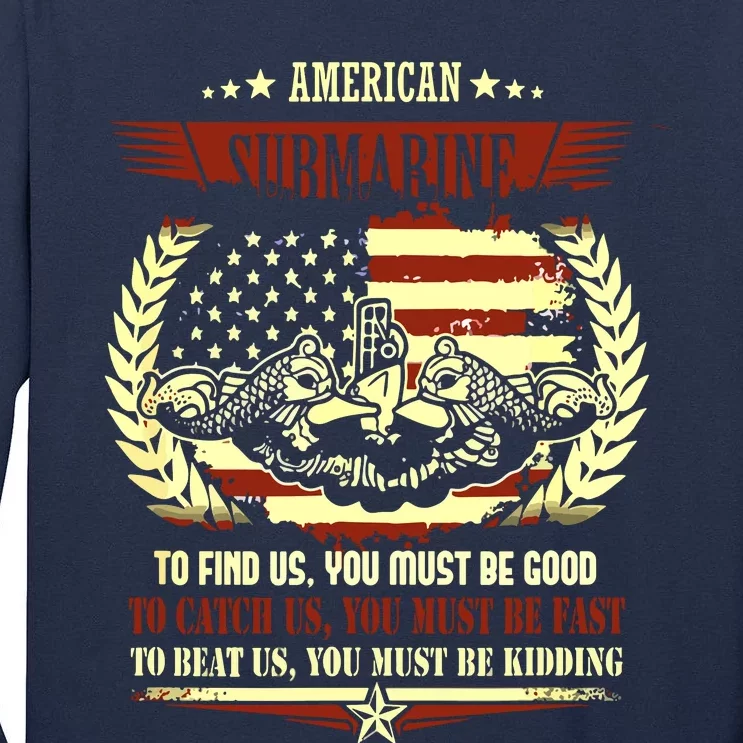 US Military Submarine Gift For A Veteran Submariner Tall Long Sleeve T-Shirt