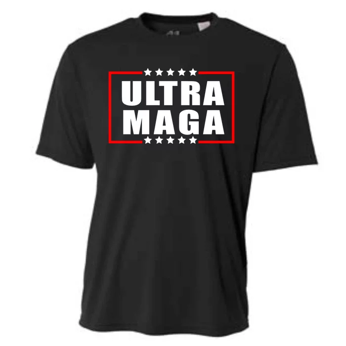 Ultra Maga Slogan With Stars Graphic Cooling Performance Crew T-Shirt