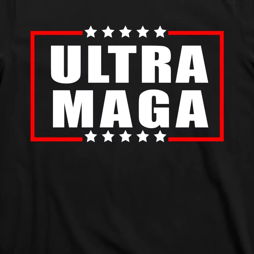 Ultra Maga Slogan With Stars Graphic T-Shirt