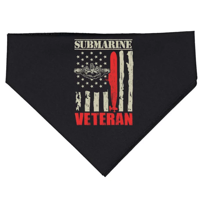 Us Military Submarine Gift For A Veteran Submariner USA-Made Doggie Bandana