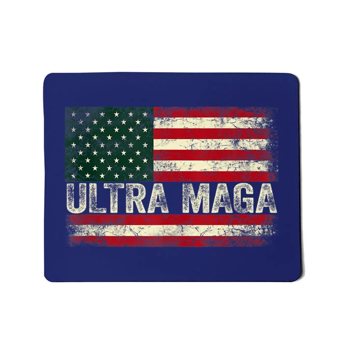 Ultra Maga Shirt US Flag Tee USA Top American Ultra Mega Mousepad