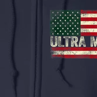 Ultra Maga Shirt US Flag Tee USA Top American Ultra Mega Full Zip Hoodie