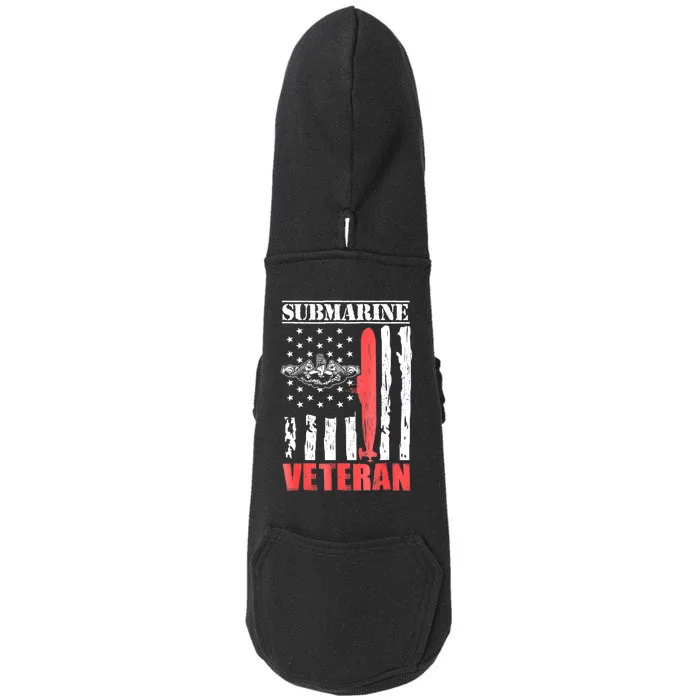 Us Military Submarine For A Veteran Submariner Doggie 3-End Fleece Hoodie