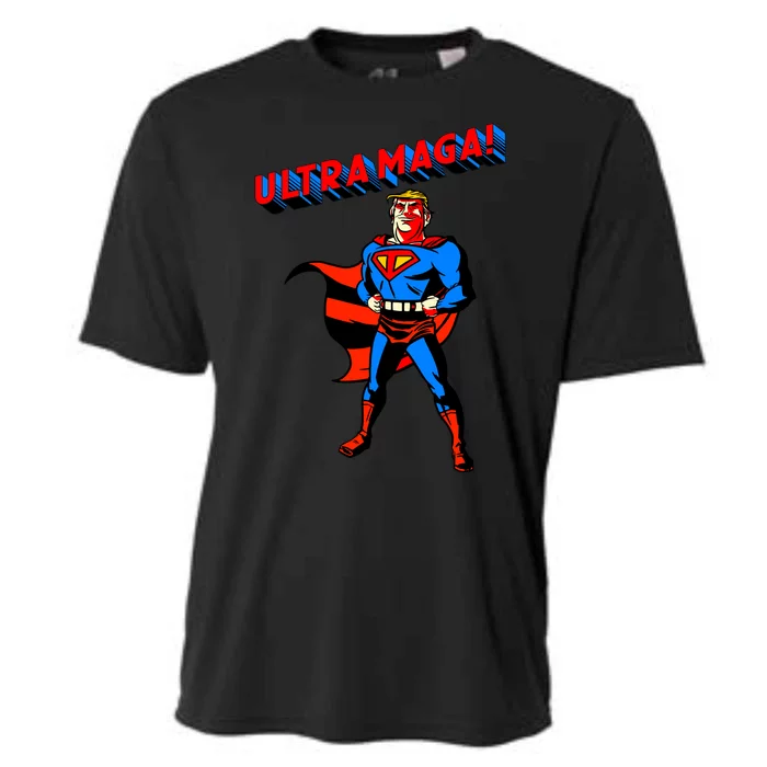 Ultra MAGA Superhero Parody Trump 2024 Anti Biden Cooling Performance Crew T-Shirt