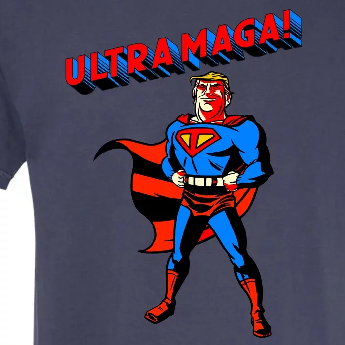 Ultra MAGA Superhero Parody Trump 2024 Anti Biden Garment-Dyed Heavyweight T-Shirt